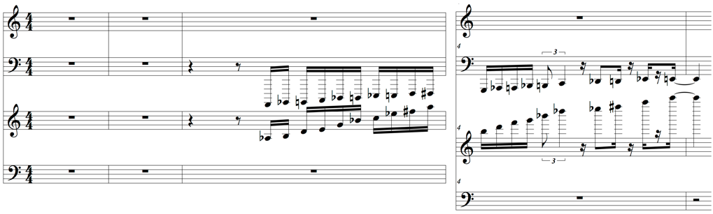 Direct MIDI import of captured data from Duet sketch No. 5, "Stretch" into Finale.